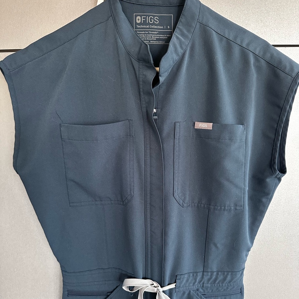 Rafaela cargo wide leg jumpsuit in Dark Harbor